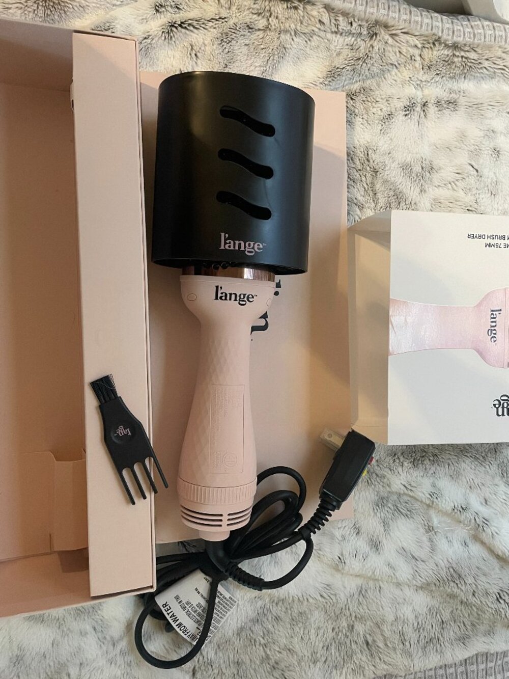 Lange Pink and Black Hair Styler with Diffuser